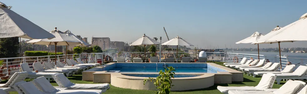 Sun deck of the Kahila Nile Cruise Nile cruise
